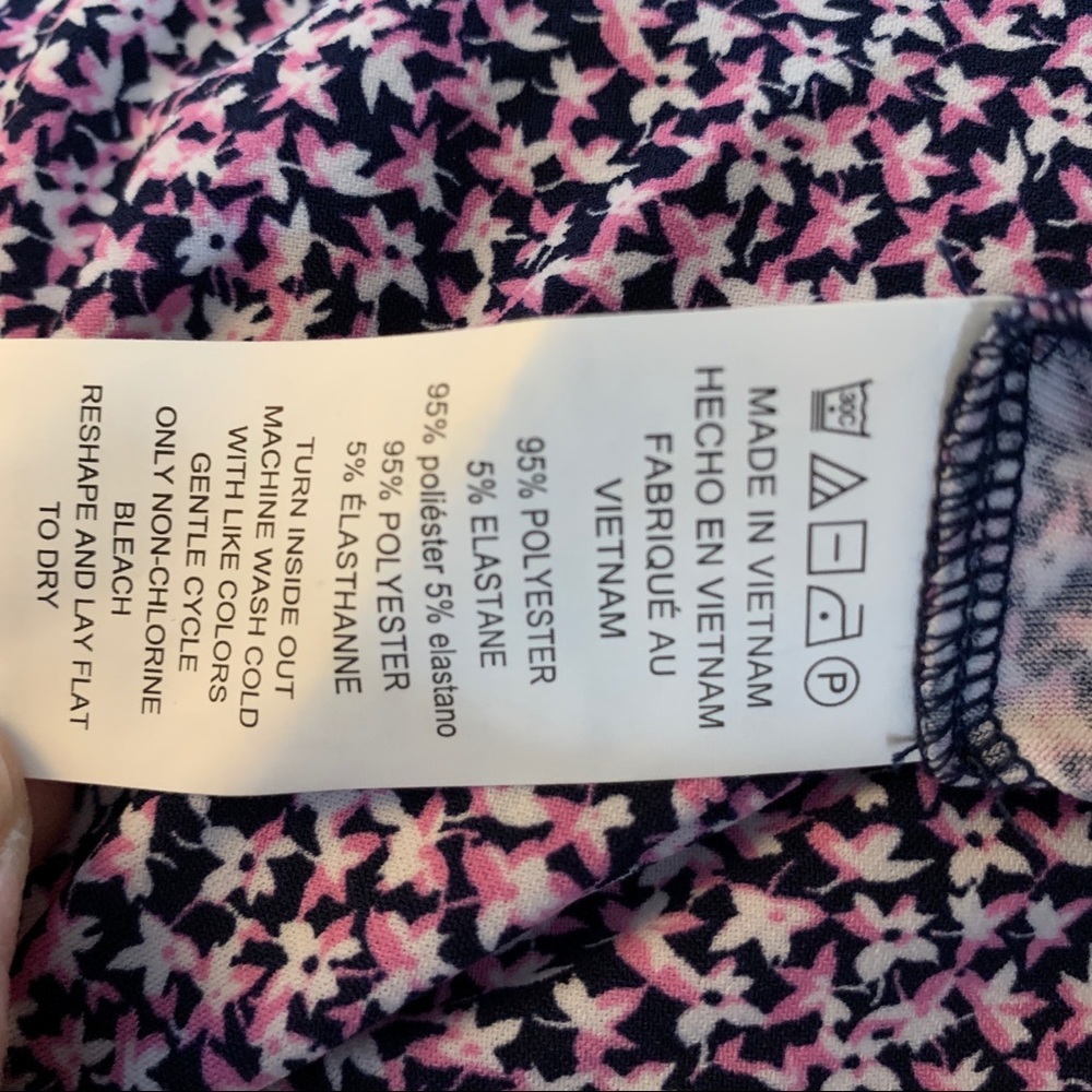 Michael Michael Kors Navy Floral Jumpsuit Size Medium NWT - Picture 5 of 9